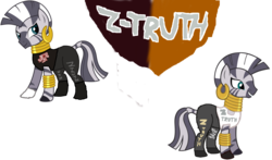 Size: 2320x1368 | Tagged: safe, artist:skulluigi, zecora, zebra, g4, 1000 hours in ms paint, bracelet, crossover, ear piercing, earring, female, jewelry, ms paint, parody, piercing, r-truth, solo, wrestling, wwe