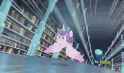Size: 640x380 | Tagged: safe, edit, edited screencap, screencap, pinkie pie, princess flurry heart, rarity, shining armor, spike, starlight glimmer, g4, the crystalling, animated, brotherhood of nod, command and conquer, discovery family logo, flurry heart ruins everything, hammerspace, harvester, ion cannon, meme
