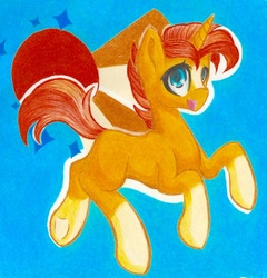 Size: 851x887 | Tagged: safe, artist:emberslament, sunburst, g4, colt, traditional art, younger