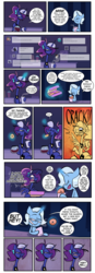 Size: 1280x3680 | Tagged: safe, artist:herny, princess luna, trixie, pony, unicorn, luna-afterdark, g4, ask, broken teeth, coffee, comic, donut, female, food, hat, implied kevin, magic, mare, telekinesis, tumblr