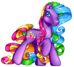 Size: 1447x1320 | Tagged: safe, artist:prettywitchdoremi, rainbowberry, g3, female, heart, heart eyes, solo, wingding eyes