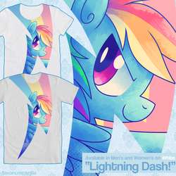 Size: 1000x1000 | Tagged: safe, artist:anjila, rainbow dash, g4, clothes, female, shirt, solo, t-shirt