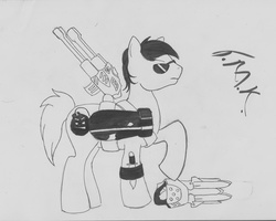 Size: 2120x1700 | Tagged: safe, artist:rozenpuppetmaster, ponified, sam "serious" stone, serious sam