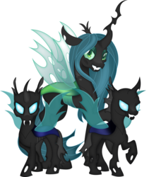Size: 3000x3551 | Tagged: dead source, safe, artist:theshadowstone, queen chrysalis, changeling, changeling queen, g4, female, high res, simple background, smiling, transparent background