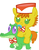 Size: 786x1017 | Tagged: safe, artist:red4567, carrot cake, gummy, pony, g4, baby, baby pony, cute, pacifier, ponies riding gators, riding, weapons-grade cute