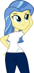 Size: 418x896 | Tagged: safe, artist:ironm17, sunshower, equestria girls, g4, clothes, equestria girls-ified, female, simple background, solo, t-shirt, transparent background, vector