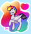 Size: 1024x1117 | Tagged: safe, artist:milkynyan, oc, oc only, pegasus, pony, rainbow, smiling, solo