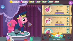 Size: 1280x720 | Tagged: safe, gameloft, general flash, pinkie pie, g4, ancient wonderbolts uniform, clothes, dress