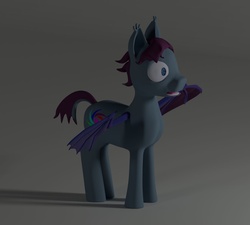 Size: 1322x1191 | Tagged: safe, artist:phemto, oc, oc only, oc:jaygor labratska, bat pony, pony, 3d, wip