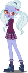 Size: 1072x2830 | Tagged: safe, artist:sunshi, sugarcoat, equestria girls, g4, clothes, crystal prep academy uniform, glasses, high heels, legs, miniskirt, pigtails, pleated skirt, school uniform, shoes, skirt, socks