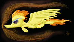 Size: 3968x2232 | Tagged: safe, artist:marewile, spitfire, g4, female, high res, solo, sunglasses