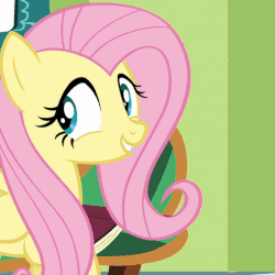 Size: 488x488 | Tagged: safe, screencap, fluttershy, pegasus, pony, flutter brutter, g4, season 6, animated, can i do it on my own, female, gif, mare, singing, solo