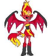 Size: 169x188 | Tagged: safe, artist:toonalexsora007, sunset shimmer, equestria girls, g4, animated, big crown thingy, element of magic, female, idle animation, jewelry, mugen, pixel art, regalia, solo, sunset satan