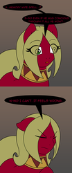 Size: 667x1600 | Tagged: safe, artist:lunis1992, oc, oc only, oc:dream catcher, ask the amazon mares, dialogue, solo
