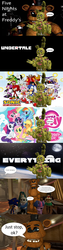 Size: 1920x7560 | Tagged: safe, artist:toad900, applejack, fluttershy, pinkie pie, rainbow dash, rarity, twilight sparkle, g4, 3d, asuka, big the cat, blaze the cat, cancer, charmy bee, comic, cream the rabbit, crossover, dialogue, doctor eggman, espio the chameleon, five nights at freddy's, freddy fazbear, gmod, hatsune miku, knuckles the echidna, male, mane six, mane six opening poses, moon, my little pony logo, op has a point, purple guy, sans (undertale), senran kagura, shadow the hedgehog, silver the hedgehog, sonic the hedgehog, sonic the hedgehog (series), springtrap, text, this might end in a bad time, undertale, vector the crocodile, vocaloid