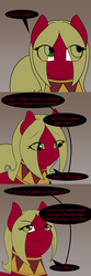 Size: 800x2400 | Tagged: safe, artist:lunis1992, oc, oc only, oc:dream catcher, ask the amazon mares, :i, blushing, dialogue, solo