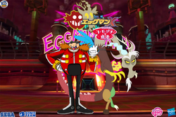 Size: 900x600 | Tagged: safe, artist:trungtranhaitrung, discord, g4, 1000 hours in ms paint, button, copy and paste, crossover, doctor eggman, eggman empire of equestria, hasbro, logo, male, ms paint, sega, sonic team, sonic the hedgehog, sonic the hedgehog (series)
