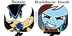 Size: 1280x640 | Tagged: safe, artist:blueaurastreakarts, rainbow dash, g4, crossover, male, sonic the hedgehog, sonic the hedgehog (series)