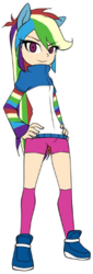 Size: 225x660 | Tagged: safe, artist:kaiamurosesei, rainbow dash, human, g4, female, humanized, solo