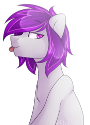 Size: 1024x1412 | Tagged: safe, artist:starlyfly, oc, oc only, solo, tongue out