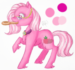 Size: 1280x1184 | Tagged: safe, artist:sweetheart-arts, granny pie, g4, mouth hold, solo, spoon, wooden spoon