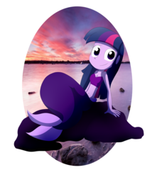 Size: 6439x7278 | Tagged: safe, artist:fj-c, part of a set, twilight sparkle, mermaid, equestria girls, g4, absurd resolution, belly button, female, mermaidized, midriff, simple background, solo, species swap, transparent background