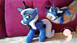 Size: 4000x2250 | Tagged: safe, artist:dixierarity, princess luna, g4, irl, photo, plushie, solo