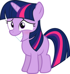 Size: 5650x6000 | Tagged: safe, artist:slb94, twilight sparkle, pony, unicorn, g4, absurd resolution, blank flank, blushing, cute, embarrassed, female, filly, filly twilight sparkle, grin, nervous, simple background, smiling, solo, squee, transparent background, twiabetes, unicorn twilight, vector, younger