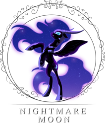 Size: 1643x1940 | Tagged: safe, artist:zidanemina, nightmare moon, g4, female, rearing, simple background, solo, spread wings, transparent background