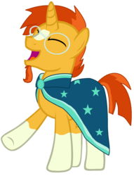 Size: 1000x1307 | Tagged: safe, artist:thefanficfanpony, sunburst, pony, unicorn, g4, male, raised hoof, simple background, solo, stallion, transparent background, vector