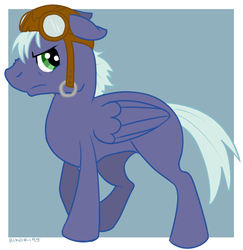 Size: 617x635 | Tagged: safe, artist:rikori95, oc, oc only, oc:cruise control, pegasus, pony, turnabout storm, goggles, solo