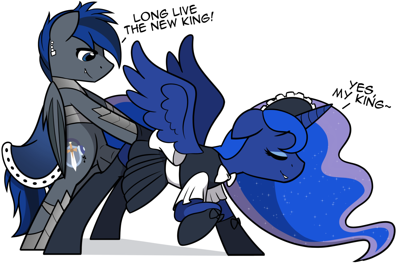 1168994 - explicit, artist:furrgroup, princess luna, oc, oc:fang, bat pony,  pony, g4, all fours, canon x oc, cape, clothed sex, clothes, dialogue,  doggy style, duo, female, from behind, grin, lip bite, maid,