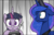 Size: 1280x815 | Tagged: safe, artist:pencils, princess luna, twilight sparkle, alicorn, pony, g4, scrunchy face, twilight sparkle (alicorn)