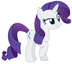 Size: 1849x1661 | Tagged: safe, artist:sketchmcreations, rarity, applejack's "day" off, g4, inkscape, raised hoof, simple background, smiling, smug, transparent background, vector