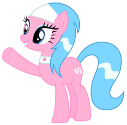 Size: 2109x2066 | Tagged: safe, artist:sketchmcreations, aloe, earth pony, pony, applejack's "day" off, g4, high res, inkscape, raised hoof, simple background, smiling, transparent background, vector