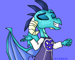 Size: 580x467 | Tagged: safe, artist:mojo1985, princess ember, dragon, g4, clothes, cosplay, costume, female, solo, toriel, undertale