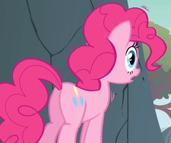 Size: 565x473 | Tagged: safe, screencap, pinkie pie, earth pony, pony, feeling pinkie keen, g4, balloonbutt, butt, cropped, female, mare, plot