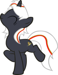 Size: 730x929 | Tagged: safe, artist:ironm17, oc, oc only, oc:velvet remedy, pony, unicorn, fallout equestria, dancing, eyes closed, fanfic, fanfic art, female, happy, mare, simple background, solo, transparent background