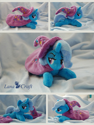 Size: 3008x4000 | Tagged: safe, artist:lanacraft, trixie, pony, unicorn, g4, beanie (plushie), butt, female, irl, mare, photo, plot, plushie, the great and powerful ass, trixie's hat
