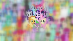 Size: 1920x1080 | Tagged: safe, edit, edited screencap, screencap, applejack, big macintosh, carrot cake, cheerilee, cup cake, fluttershy, pinkie pie, rainbow dash, rarity, spike, starlight glimmer, twilight sparkle, alicorn, pony, g4, the cutie re-mark, blurry, everypony, everypony at s5's finale, filly, focus, s5 starlight, the cakes, twilight sparkle (alicorn)