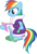 Size: 3372x5000 | Tagged: safe, artist:dashiesparkle, rainbow dash, pegasus, pony, applejack's "day" off, g4, my little pony: friendship is magic, .svg available, absurd resolution, bathrobe, clothes, female, full body, magazine, ponyscape, reading, robe, show accurate, simple background, sitting, solo, tank slippers, transparent background, vector