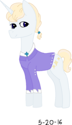 Size: 514x884 | Tagged: safe, artist:icecreamwonder, oc, oc only, offspring, parent:prince blueblood, parent:trixie, parents:bluetrix, solo