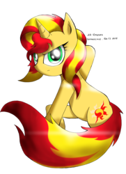 Size: 1840x2548 | Tagged: safe, artist:theratedrshimmer, sunset shimmer, pony, unicorn, g4, female, solo