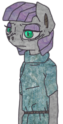 Size: 855x1688 | Tagged: safe, artist:grinwild, maud pie, earth pony, anthro, g4, female, rock, solo
