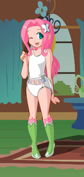 Size: 333x697 | Tagged: safe, artist:fawnyabdl, artist:wolf, edit, edited edit, fluttershy, human, g4, clothes, cute, diaper, diaper edit, diapershy, equestria girls outfit, female, humanized, magical friends, non-baby in diaper, solo