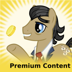 Size: 1024x1024 | Tagged: safe, artist:cheezedoodle96, filthy rich, earth pony, pony, derpibooru, g4, .svg available, eyes on the prize, male, meta, premium content, spoilered image joke, stallion, svg, vector