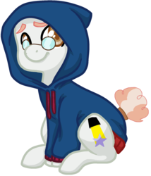 Size: 1483x1736 | Tagged: safe, artist:thefanficfanpony, svengallop, g4, clothes, cute, hoodie, male, solo, svenabetes, when he smiles