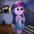 Size: 5000x5000 | Tagged: safe, artist:fj-c, twilight sparkle, equestria girls, g4, absurd resolution, bare shoulders, female, loki, male, phone, sleeveless, soap, solo, strapless, the simpsons, tom hiddleston, towel