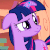 Size: 505x505 | Tagged: safe, edit, edited screencap, screencap, twilight sparkle, pony, unicorn, bridle gossip, g4, animated, behaving like a cat, blinking, caption, cute, ear flick, ears up, female, floppy ears, floppy horn, frown, horn, i watch it for the ears, open mouth, raised eyebrow, solo focus, talking, twilight cat, twilight flopple, unicorn twilight