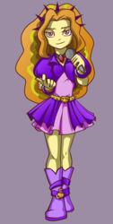 Size: 422x840 | Tagged: safe, artist:gabbslines, adagio dazzle, equestria girls, g4, my little pony equestria girls: rainbow rocks, female, looking at you, microphone, solo